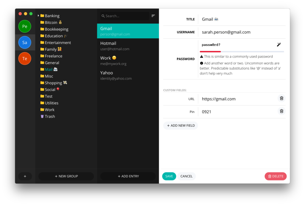 Sample picture of Buttercup desktop client