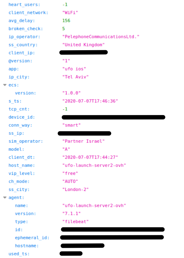 Entry shows us connecting to a server in London, England