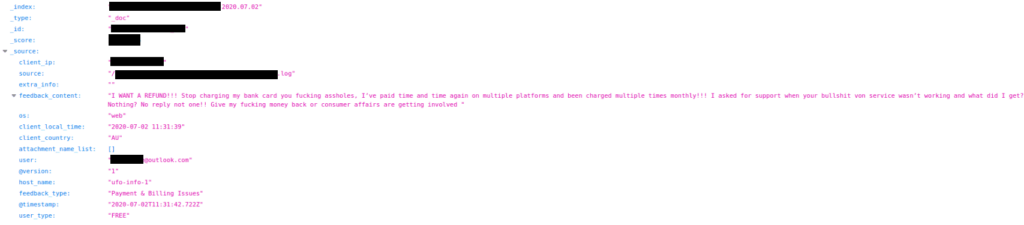 Australian user requested refund