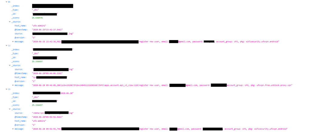 Fast VPN new user registration log